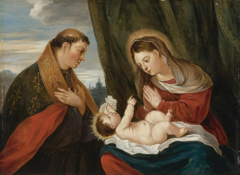 Neitsyt ja lapsi pyhimys Louis de Toulouse kanssa - David Teniers nuorempi