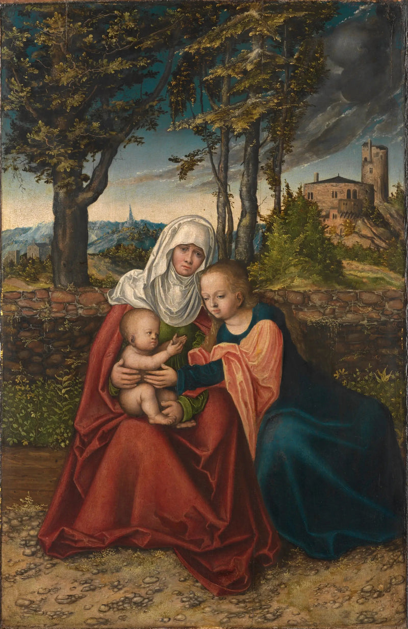 Neitsyt ja lapsi pyhän Annan kanssa - Lucas Cranach vanhempi