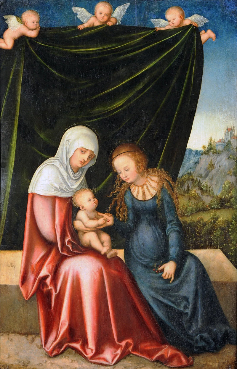 Neitsyt ja lapsi pyhän Annan kanssa - Lucas Cranach vanhempi