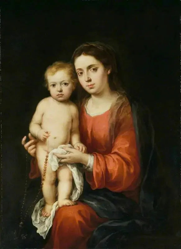 Neitsyt ja lapsi rukousnauhalla - Bartolomé Esteban Murillo