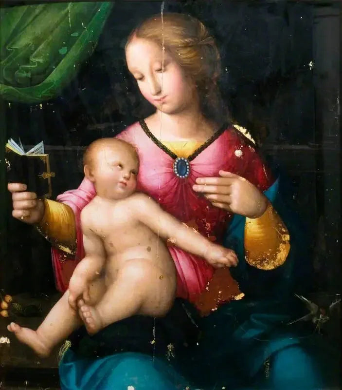La Vierge à l'Enfant avec un chardonneret - Raphaël Sanzio image 1 copie de tableau peinte à la main
