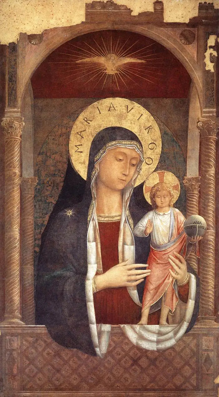Neitsyt ja lapsi antamassa siunauksia - Benozzo Gozzoli