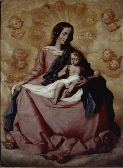 Neitsyt ja lapsi kirkossa - Francisco de Zurbarán