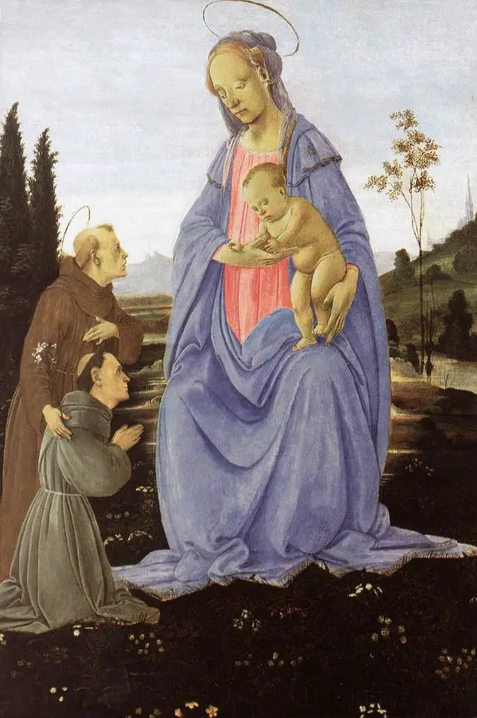 Neitsyt ja lapsi, Pyhä Antonius Paduasta ja veli - Filippino Lippi