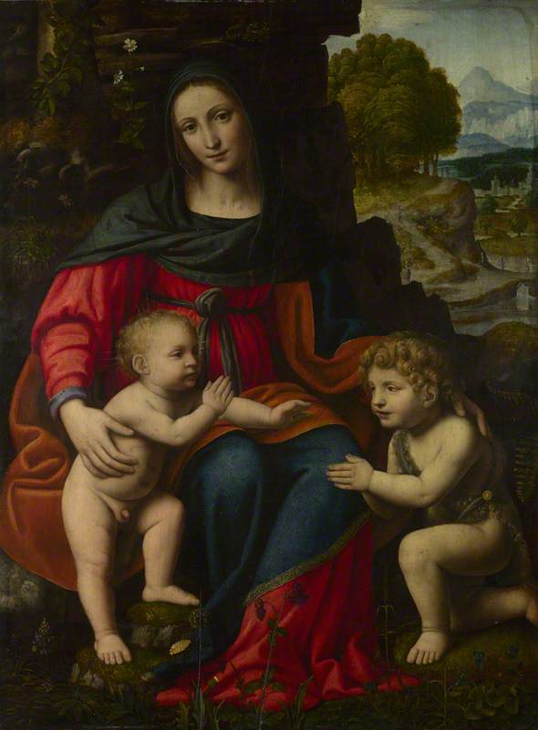 Neitsyt ja lapsi pyhimys Johannes kanssa - Bernardino Luini