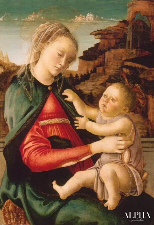 La Vierge à l'Enfant (Madone des Guidi da Faenza) vers 1465 - Sandro Botticelli - Reproductions de tableaux et peintures haut de gamme