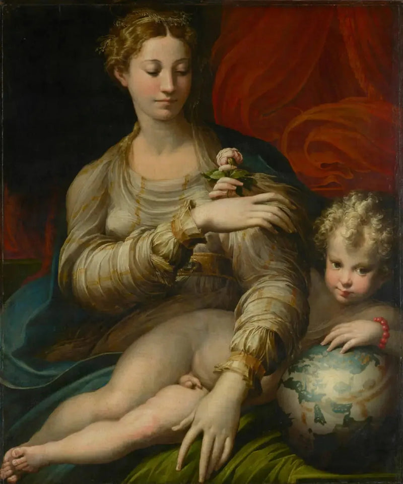 Neitsyt Marian ruusulla - Parmigianino