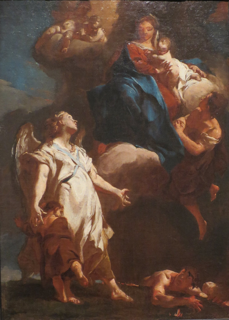 Neitsyt ilmestyy suojelusenkeli - Giovanni Battista Piazzetta