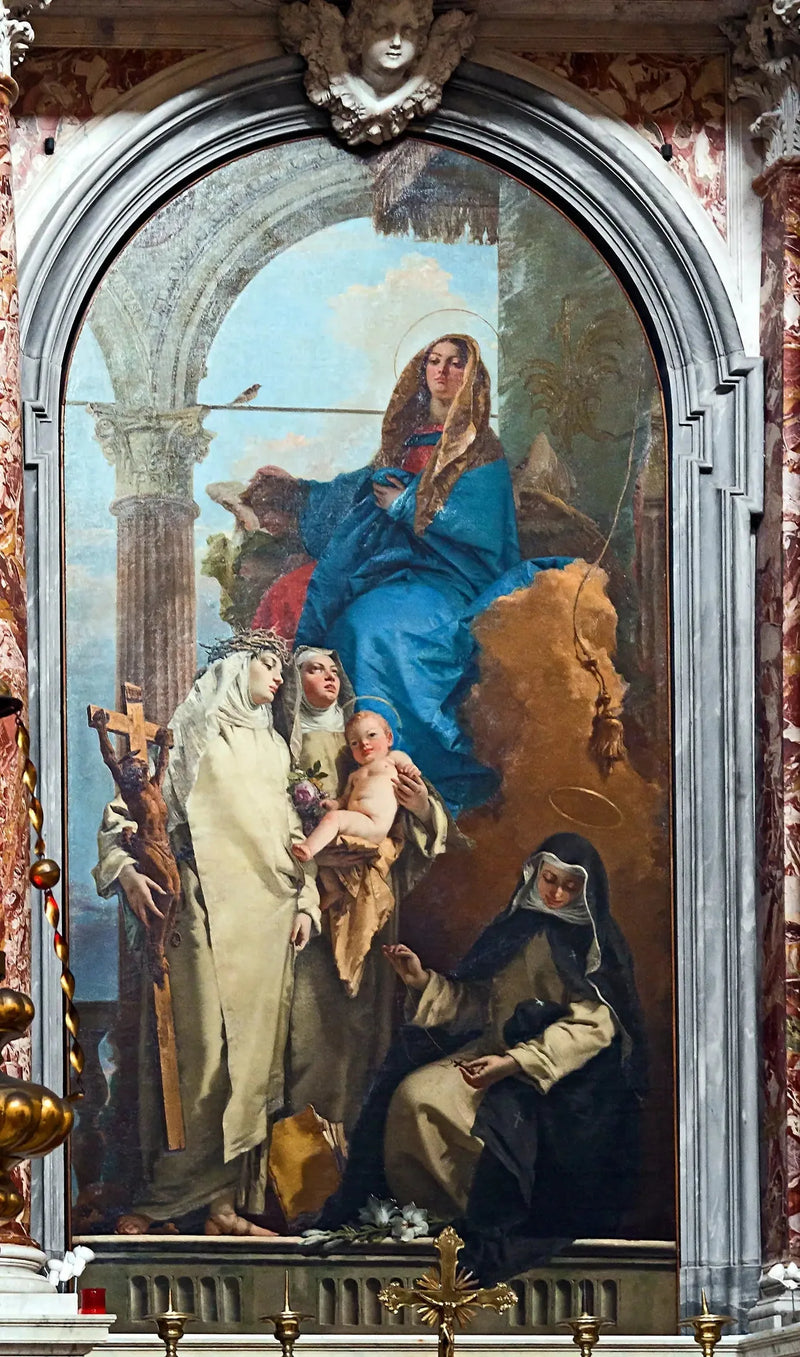 Neitsyt ilmestyy dominikaanisankareille - Giovanni Battista Tiepolo