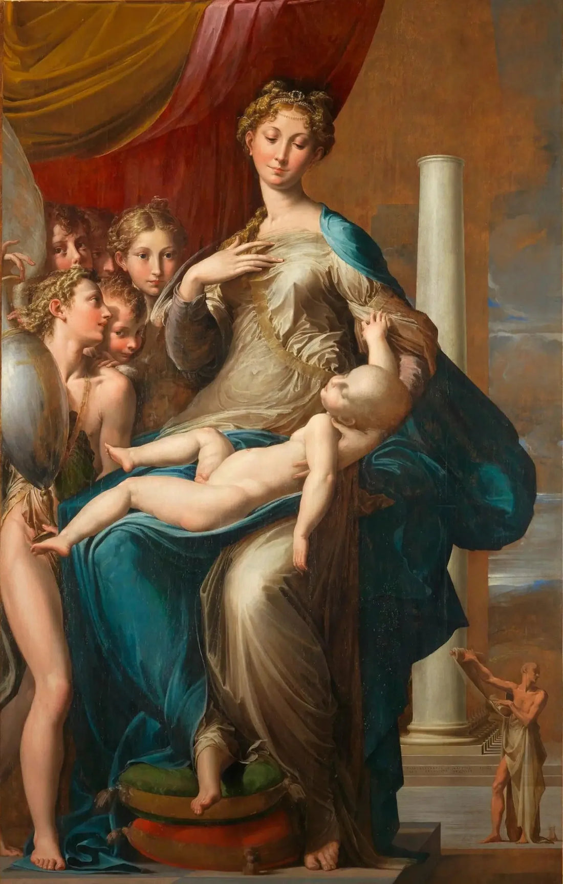 Neitsyt pitkällä kaulalla - Parmigianino