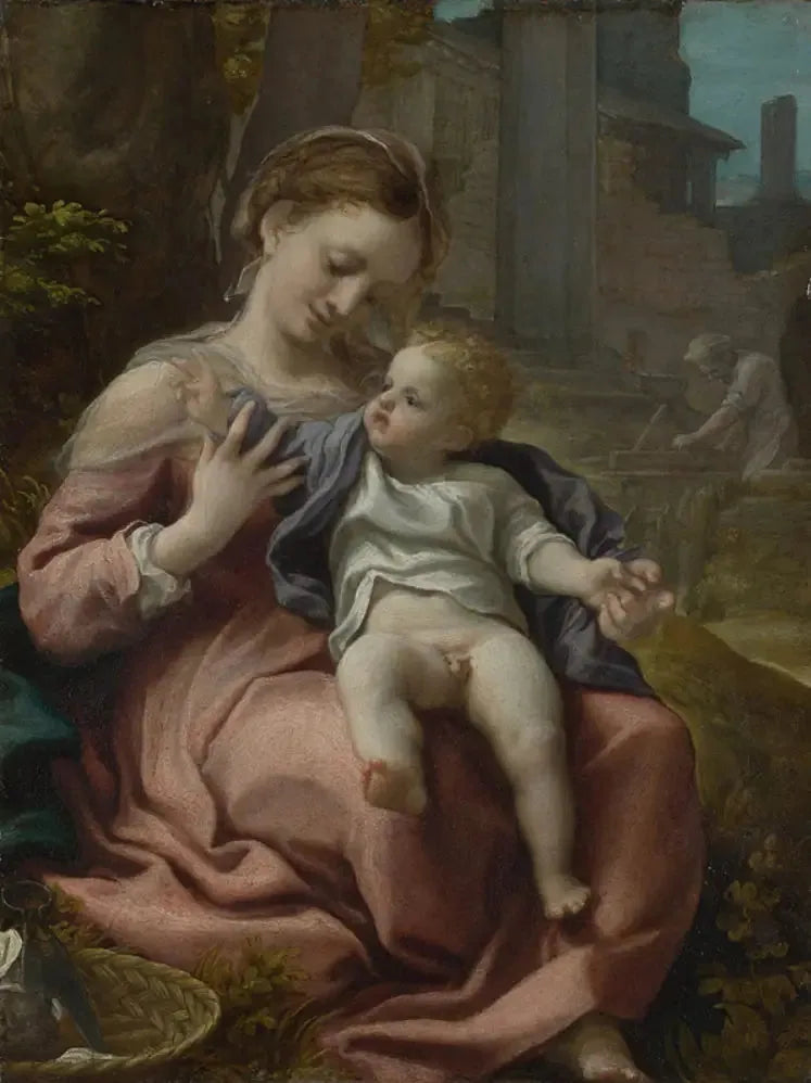 Neitsyt ja korin - Antonio da Correggio