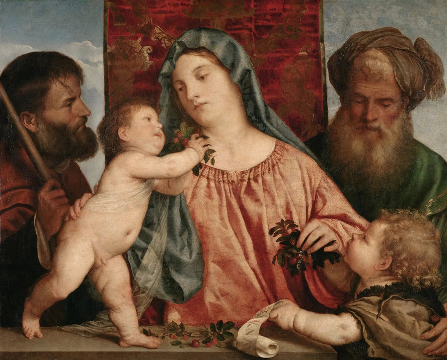 Neitsyt kirsikoiden kanssa - Titian