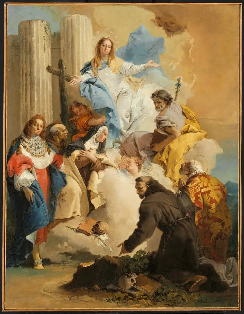 Neitsyt kuusi pyhimystä - Giovanni Battista Tiepolo