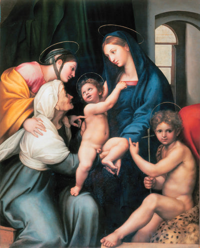 Reproduction du tableau « La Vierge de l'Impannata - Raphaël Sanzio » par Alpha Reproduction en peinture à l’huile