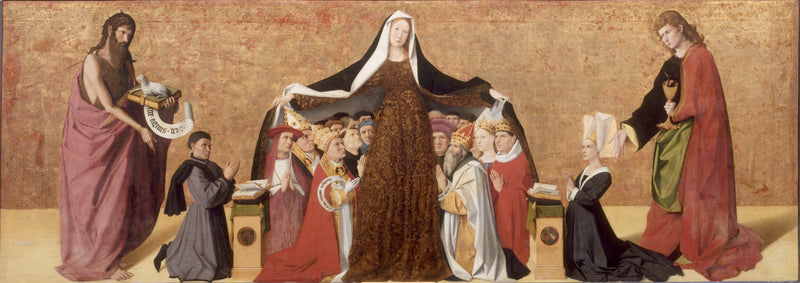 Cadardin perheestä oleva la Virgen de la miséricorde - Enguerrand Quarton