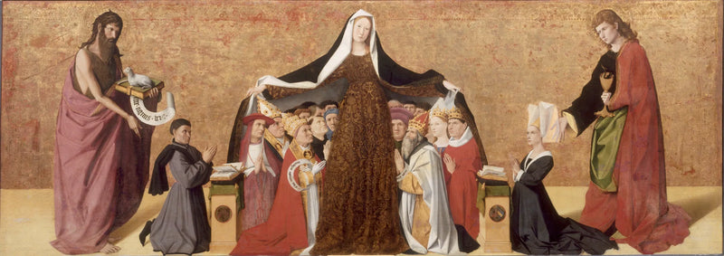 Cadardin perheestä oleva la Virgen de la miséricorde - Enguerrand Quarton