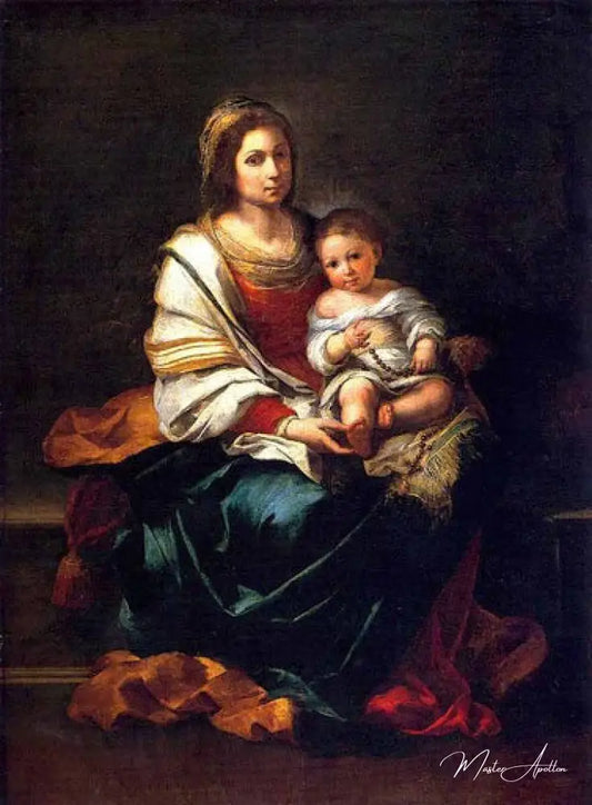 La Vierge du Rosaire - Bartolomé Esteban Murillo - Reproductions de tableaux et peintures haut de gamme