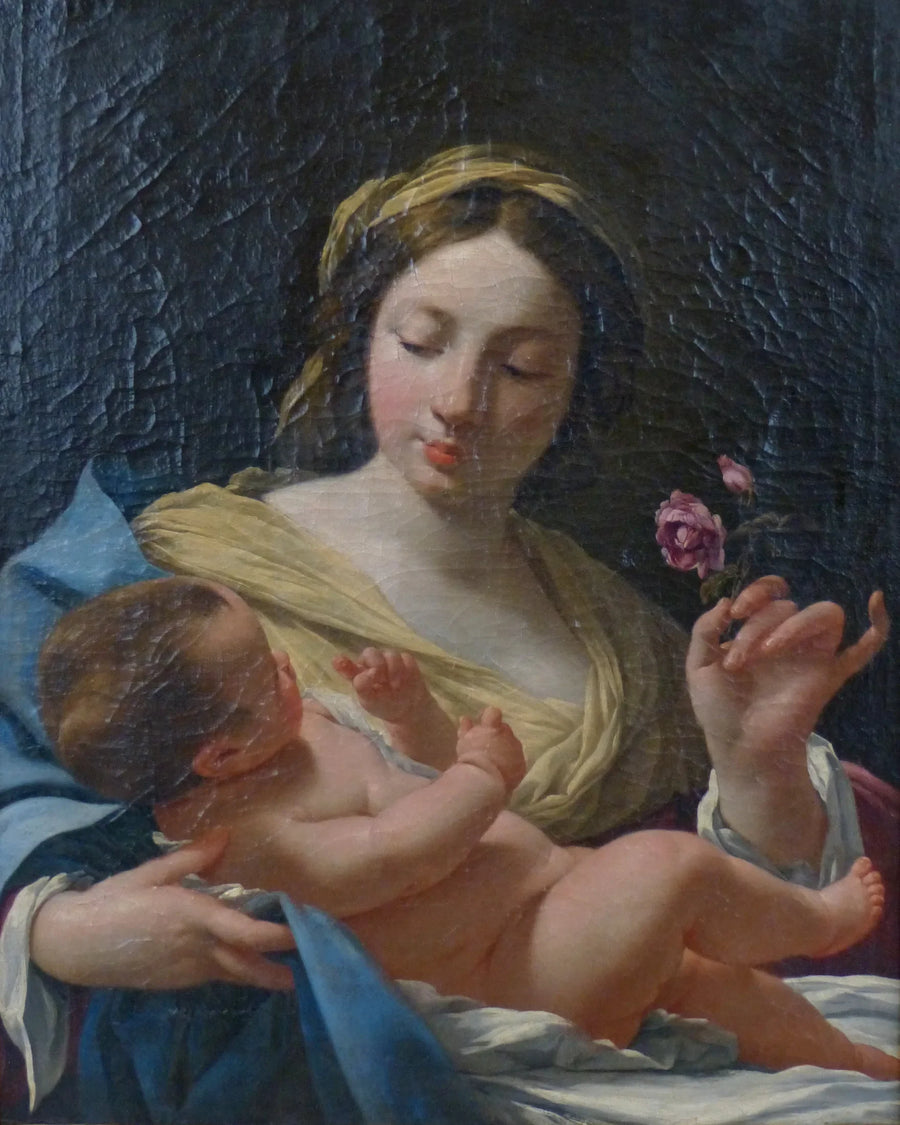 Neitsyt ja lapsi ruusulla - Simon Vouet