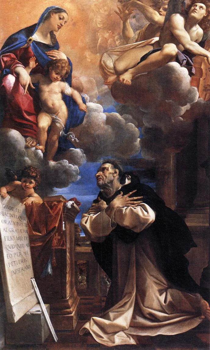 Neitsyt ja lapsi ilmestyvät Pyhälle Hyacinthukselle - Ludovico Carracci