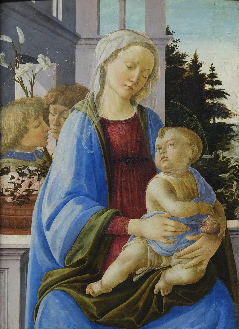 Neitsyt ja lapsi kahden enkelin kanssa - Filippino Lippi