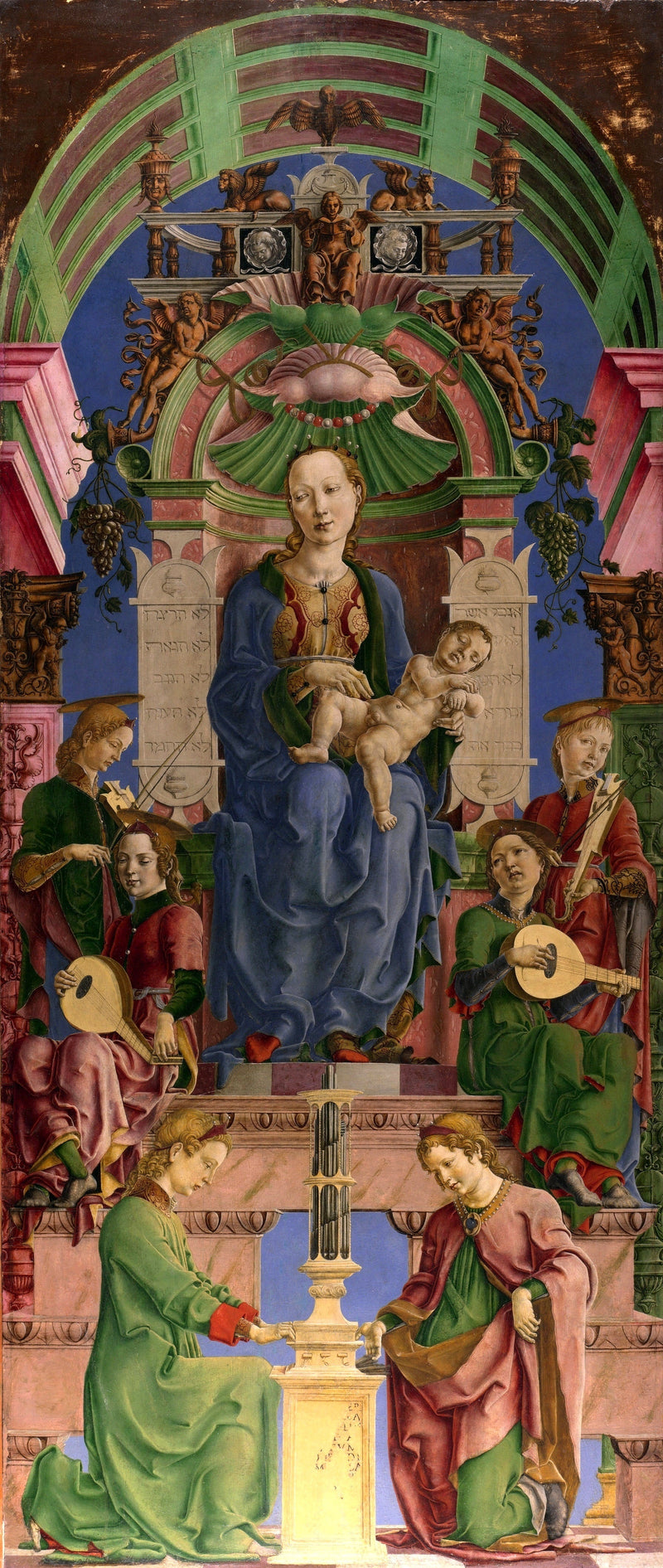 Neitsyt Maria ja lapsi majesteetissa - Cosmè Tura