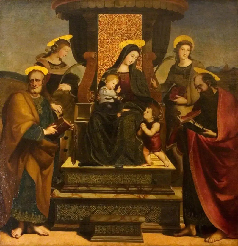Neitsyt ja lapsi pyhien kanssa - Raphael Sanzio
