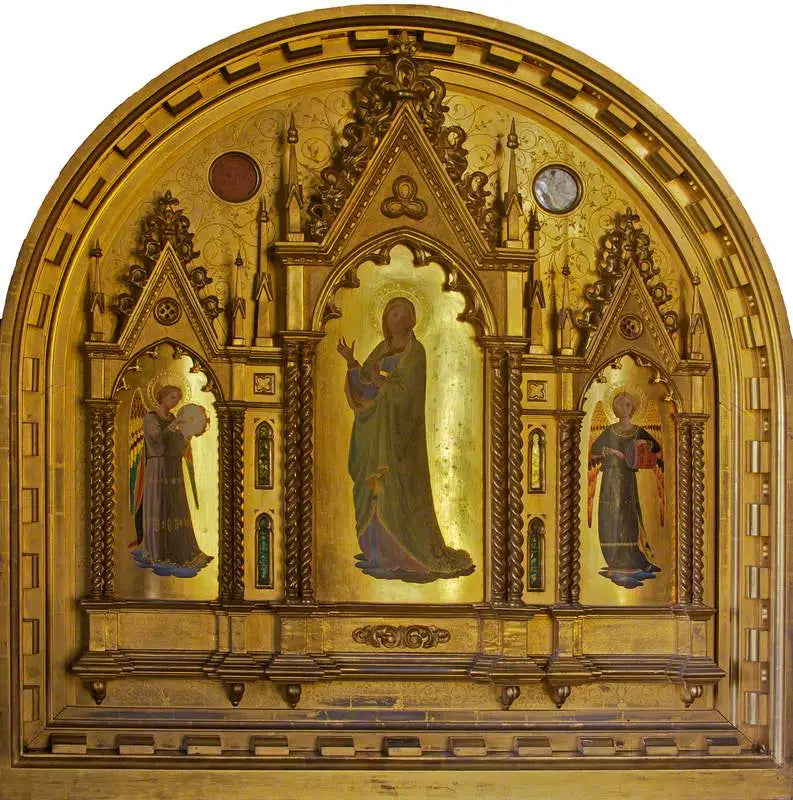Neitsyt, jota säestävät musiikkia soittavat enkelit - Fra Angelico