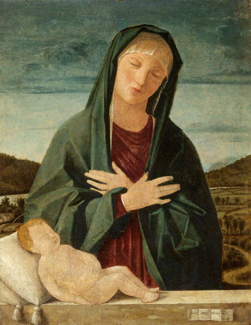 Neitsyt Maria rukoilemassa nukkuvaa Jeesus-lasta - Cima da Conegliano