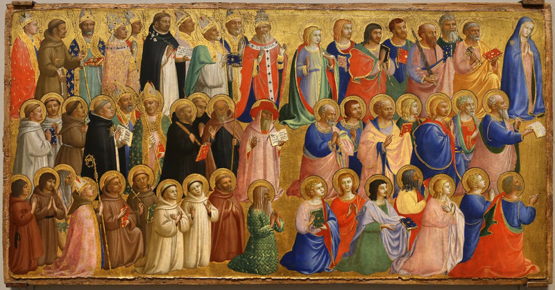 Neitsyt Maria apostolien ja muiden pyhimysten kanssa - Fra Angelico