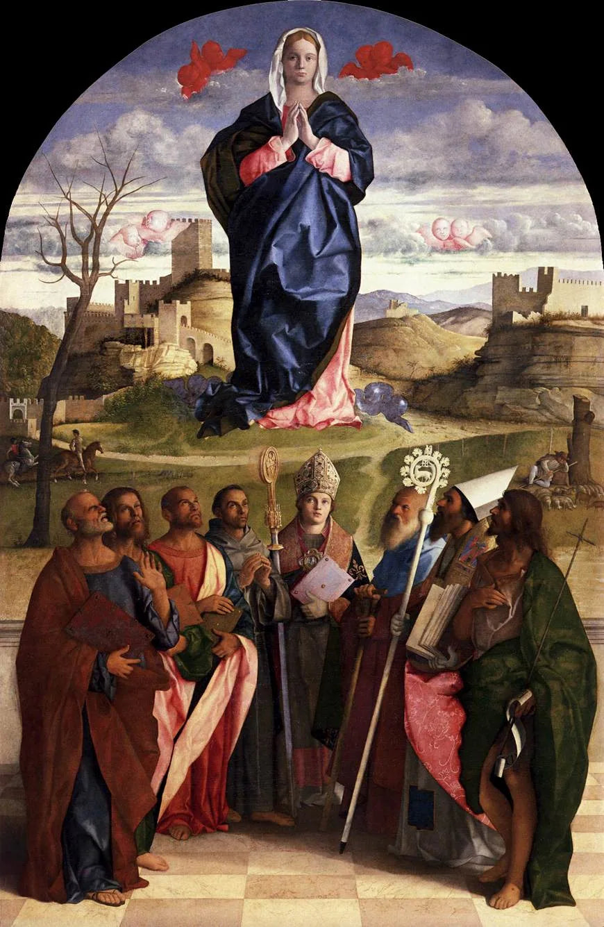 Neitsyt Maria kirkkaudessa pyhien kanssa - Giovanni Bellini