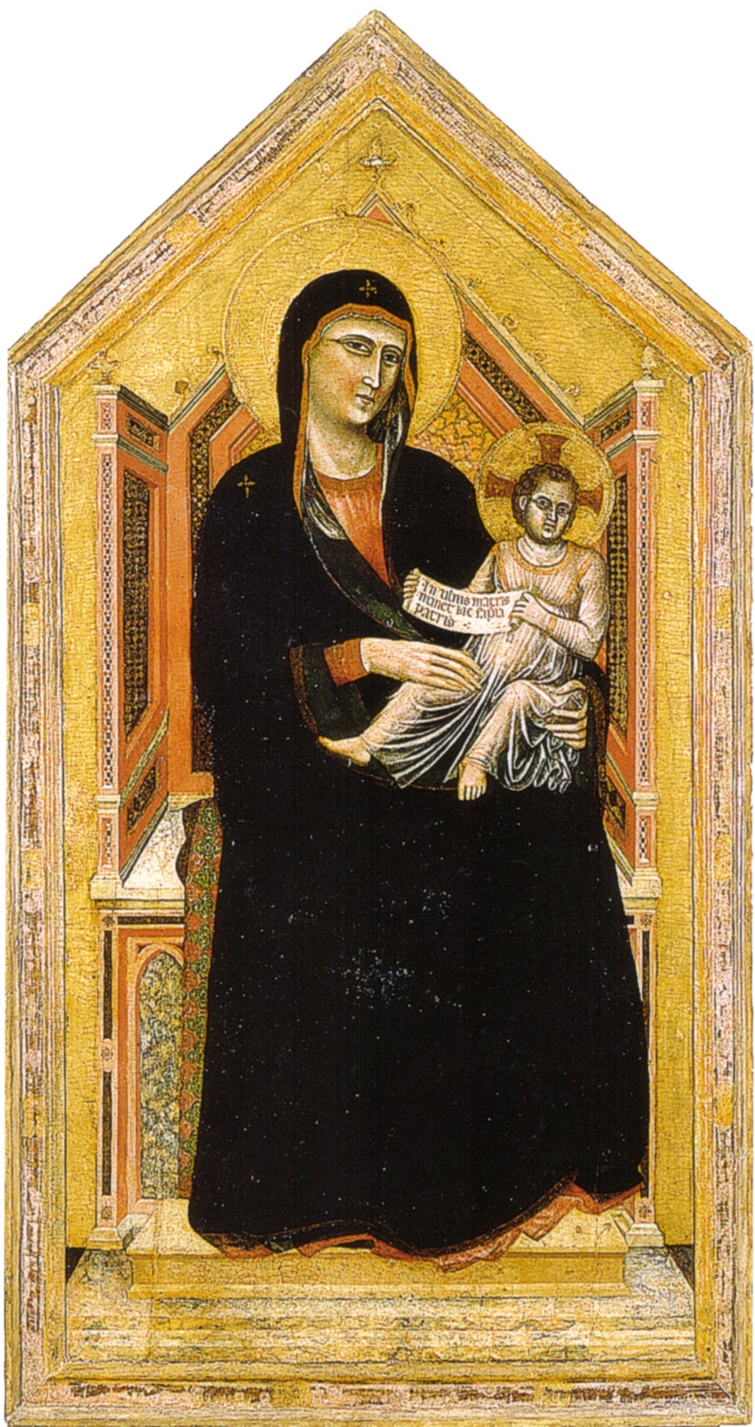 La Vierge Marie trônant avec un enfant - Master of Saint Cecilia - Alpha Reproduction