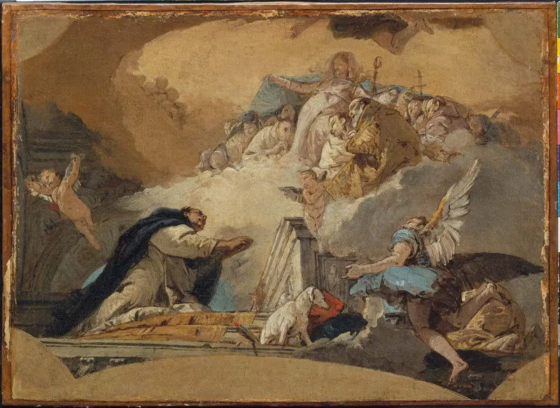 Neitsyt vastaanottamassa pyynnöt pyhä Dominique - Giovanni Battista Tiepolo