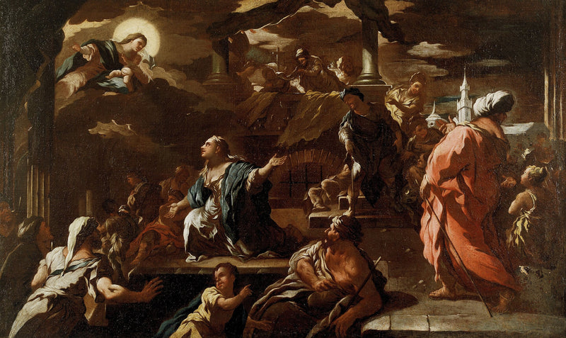 Marian Egyptiläisen näkemys - Luca Giordano