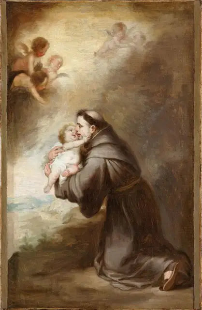 Pyhän Antonius Padovanos näkemys - Bartolomé Esteban Murillo