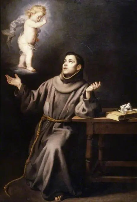 Pyhän Antonius Padovanos näkemys - Bartolomé Esteban Murillo