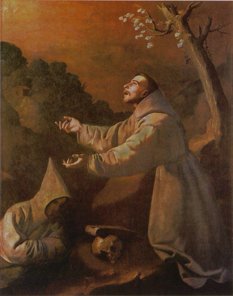 Pyhän Fransiska näkemys - Francisco de Zurbarán
