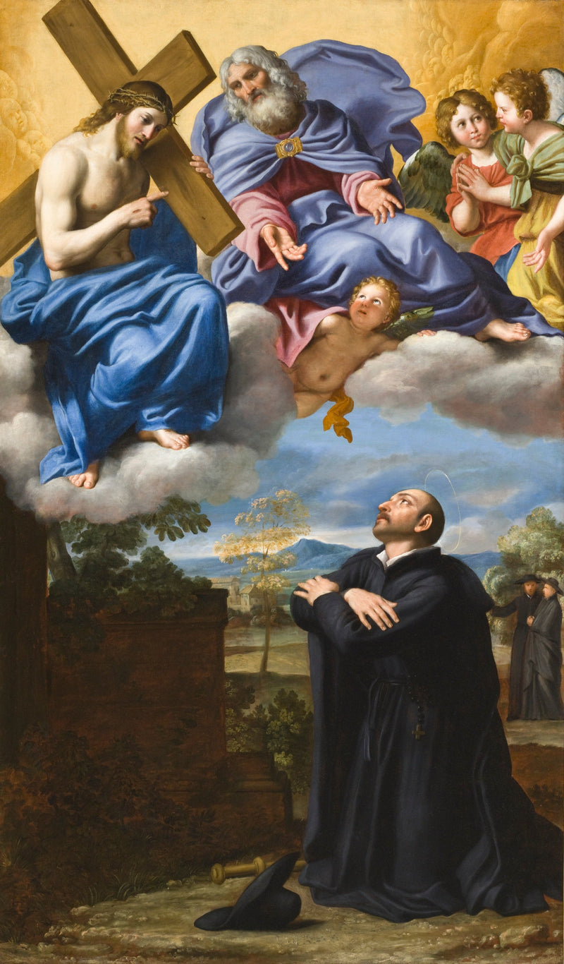 Kristuksen ja Jumalan Isän näkemys pyhä Ignatius Loyola La Stortassa - Domenichino