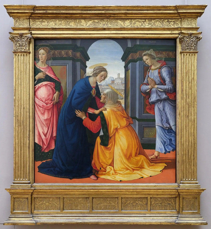 La Visitation Marie-Jacobien ja Marie-Salomén kanssa - Domenico Ghirlandaio