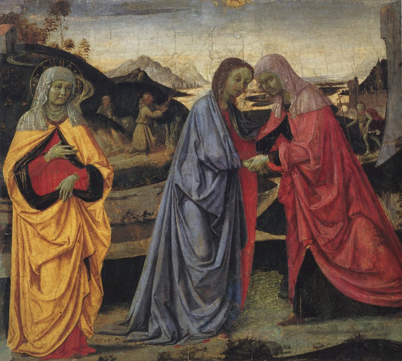 Neitsyt Marian vierailu ja Pyhä Anna - Pietro Perugino