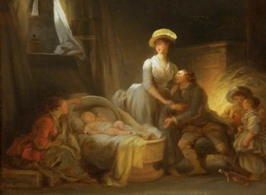Visiitti imettävässä - Jean-Honoré Fragonard