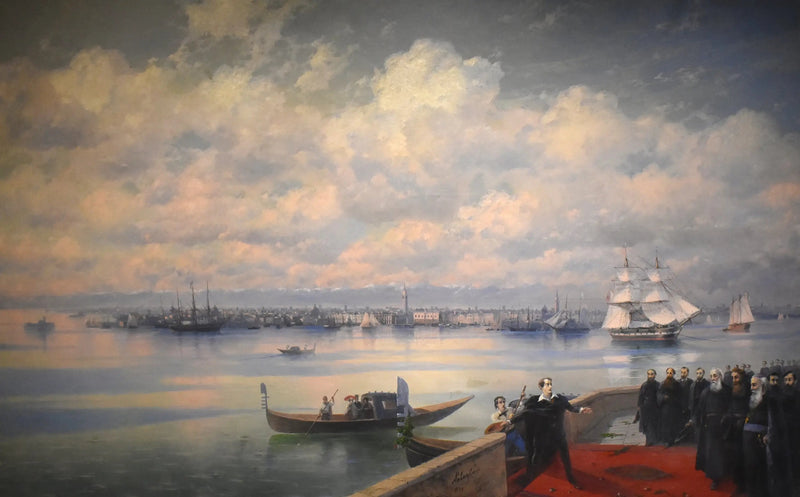 Byronin vierailu Surb Ghazarin saaren Mekhitaristeille - Ivan Aïvazovski