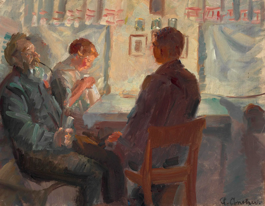 Kosijan vierailu. työhuone. -Anna Ancher