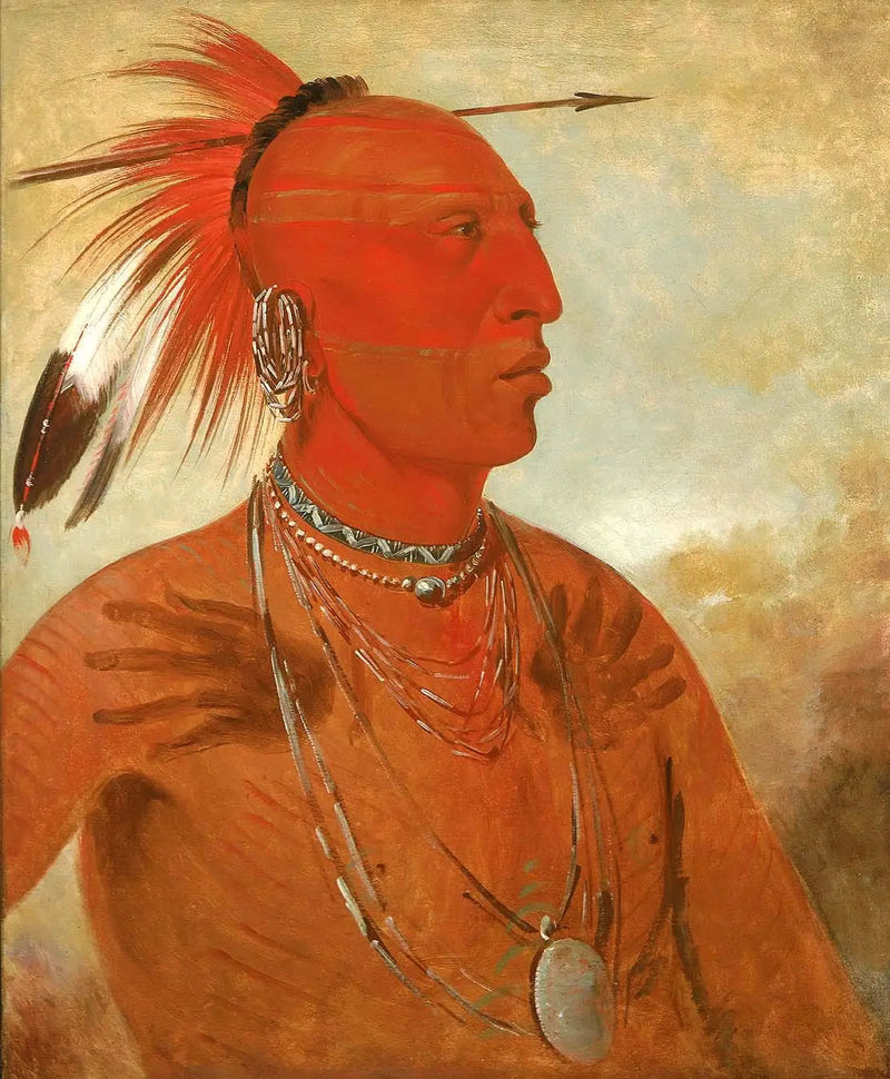 La-wáh-he-coots-la-sháw-no, Rohkea Kokki, un Skidi (Loup) Pawnee - George Catlin
