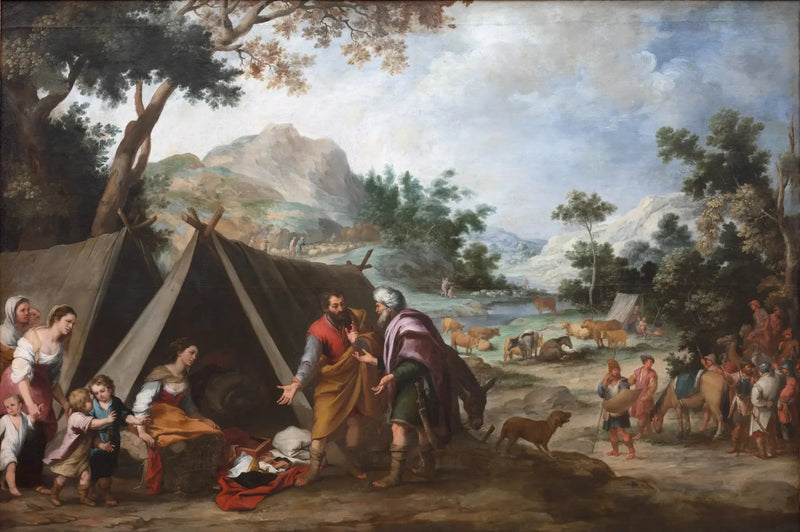 Laban etsiä kotimaisia jumaliaan varastettu - Bartolomé Esteban Murillo