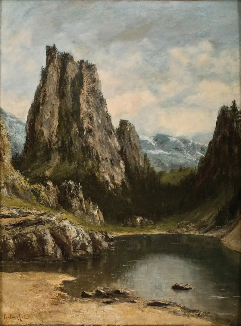 Järvi vuoristossa - Gustave Courbet