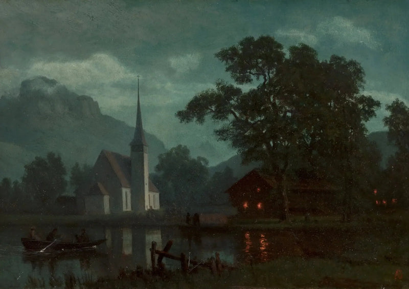 Neljän kantonin järvi, Sveitsi - Albert Bierstadt