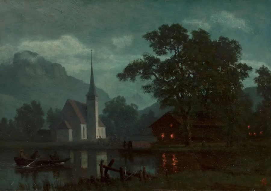 Neljän kantonin järvi, Sveitsi - Albert Bierstadt