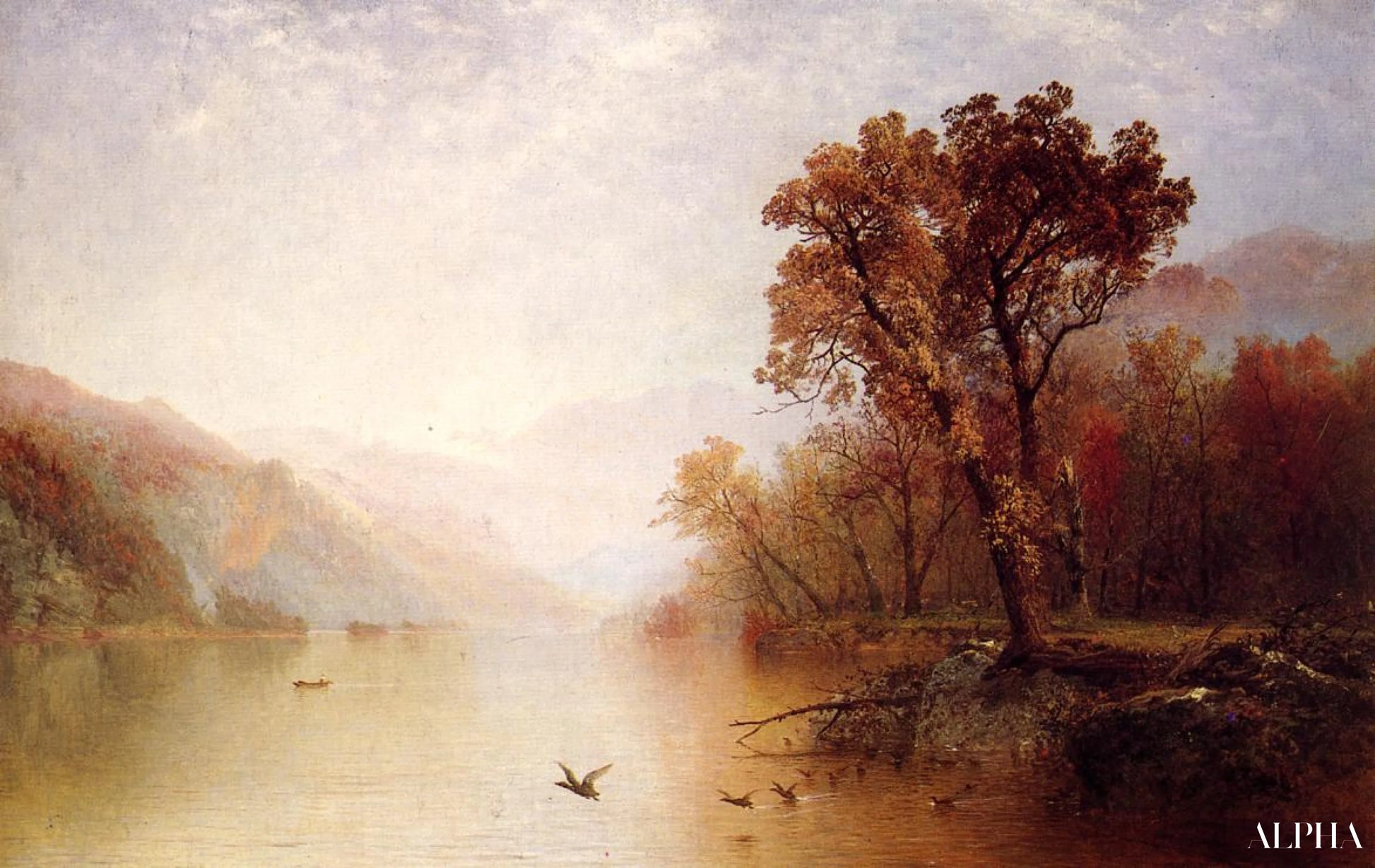 Lac George - John Frederick Kensett - Korkealaatuiset taulujen ja maalauksien reproduktiot