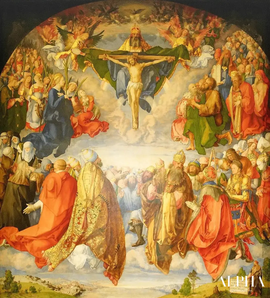 L'Adoration de la Sainte Trinité - Albrecht Dürer - Reproductions de tableaux et peintures haut de gamme