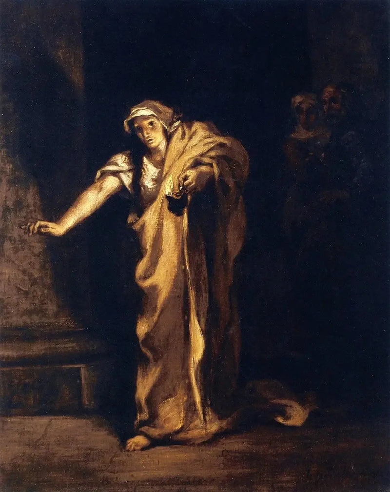 Lady Macbeth kävelee unessaan - Eugène Delacroix